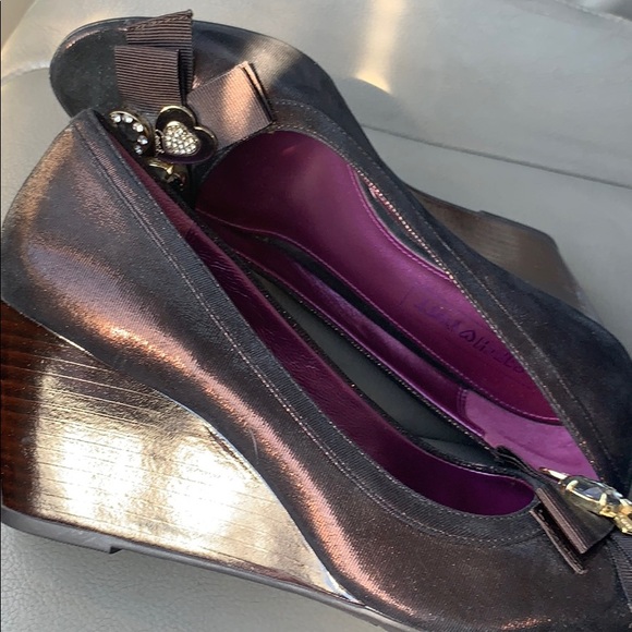 coach poppy jaden embellished metallic brown 7B - Picture 2 of 5